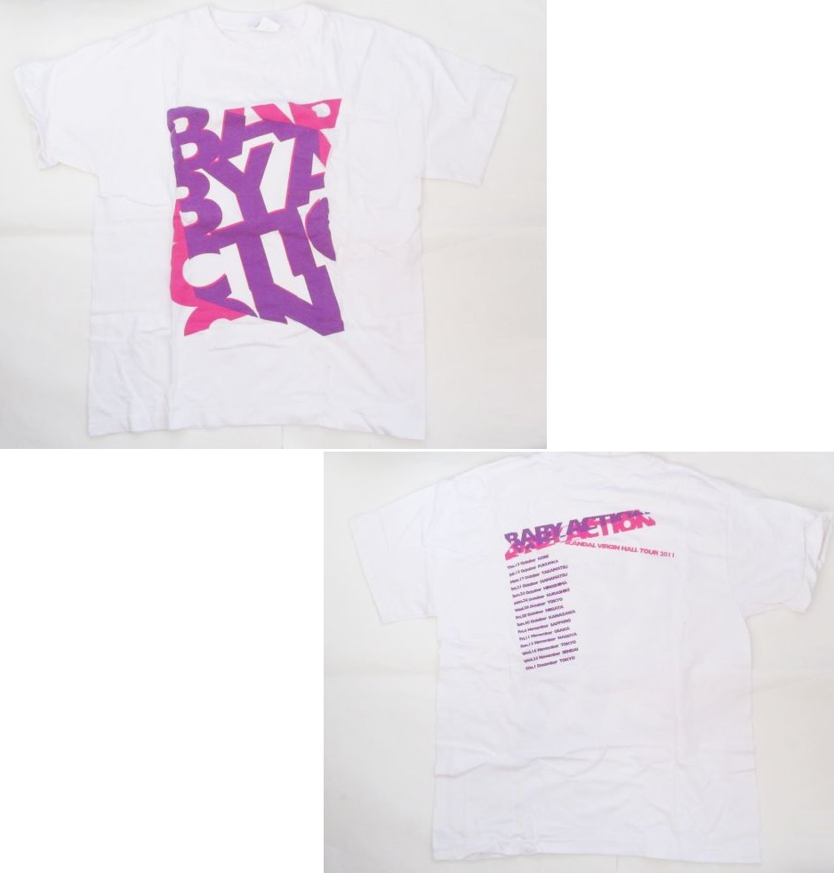 買取 Scandal スキャンダル Virgin Hall Tour11 Baby Action Tシャツ ホワイト アーティストショップjp