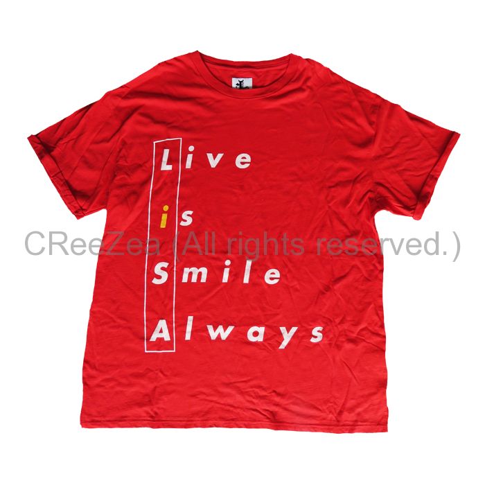 買取】LiSA(リサ) LiVE is Smile Always?ASiA TOUR 2018?[eN] BiG Tシャツ レッド ||  アーティストショップJP