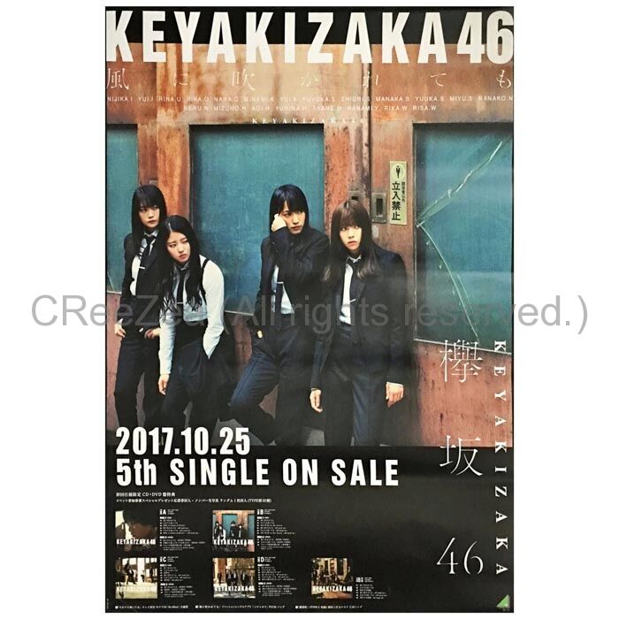 欅坂46 風に吹かれても ポスター B2 ジャケ写 abcd通 5枚セット