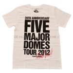安室奈美恵(アムロ) 5 Major Domes Tour 2012 Tシャツ ホワイト
