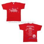 Aqours(アクア) ラブライブ！サンシャイン!! Aqours 2nd LoveLive! HAPPY PARTY TRAIN TOUR Tシャツ レッド 神戸会場限定