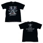 X JAPAN(エックス) 攻撃再開 2008 I.V. ?破滅に向かって? Tシャツ ブラック 白ロゴ