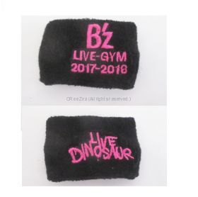 B'z(ビーズ) LIVE-GYM 2017-2018 "LIVE DINOSAUR" リストバンド 黒 ガチャ景品